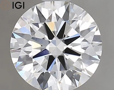 1.10 CARAT ROUND Cut IGI Certificate CVD Lab Grown Diamond E Color VS1 Clarity - Image 1 of 4