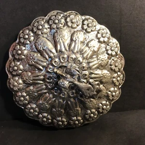 Un antiguo espejo de plata egipcio hammarrado a mano (80) alrededor de 1942 - Imagen 1 de 12
