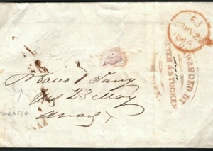 USA PIONEER STEAMSHIP COVER 1848 Mexico EL MAIDEN VOYAGE Cunard *America* 293a - Picture 1 of 9