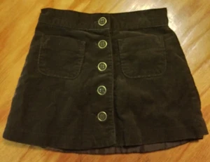 JANIE AND JACK SZ 18-24 MONTHS BROWN FRONT BUTTON CORDUROY SKIRT POCKETS - Picture 1 of 4