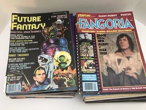 Lot 40 Vintage Science Fiction Fantasy Magazines Future Fangoria Weird Chronicle - Picture 1 of 9