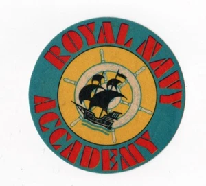 Royal Navy Accademy effetto panno Ø  cm 11,5  ADESIVO STICKER  NEW ORIGINAL - Bild 1 von 2
