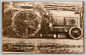 Cartolina grande trattore agricolo tedesco foto reale RPPC - Foto 1 di 2