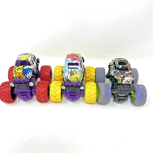 4WD Pull Back Monster Truck Graffiti Inertia Toy Stunt Car Lot Of 3 READ - Picture 1 of 17