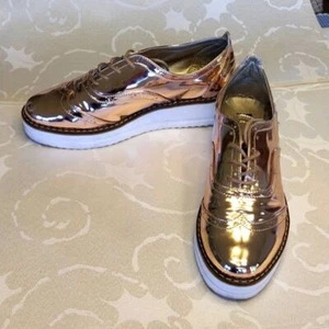 Zapatillas Oxford Santino Oro Rosa Metálico Plataforma Para Mujer Talla 37 EU Con Cordones - Imagen 1 de 9