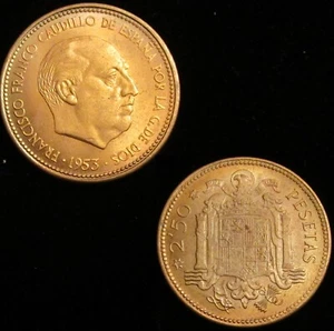 *GUTSE* FRANCO-10, 2,50 PESETAS 1953*19-56, SIN CIRCULAR. - Imagen 1 de 1