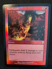 1x x1 MTG Earthquake FOIL 7th Edition - LP (Avl 1)