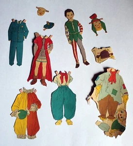 Verschiedene Halloween Themen Vintage Papierpuppe und Zubehör 50er Jahre - Bild 1 von 1