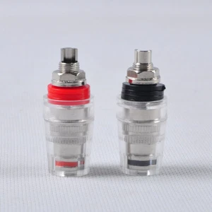 1PC Black +1PC Red Binding Post 46mm Speaker Cable Power Tube Amplifier Terminal - Picture 1 of 8