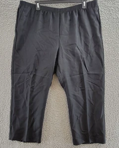 Alfred Dunner Plus-Size Solid Short Pants Women's 22W Black Elastic Waist PullOn - Picture 1 of 14