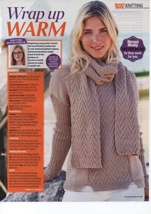 Woman's Weekly - Wrap Up Warm - Ladies Sweater & Scarf - Knitting Pattern - Picture 1 of 2
