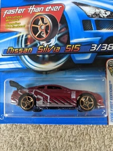 Hot Wheels Nissan Silvia 515 Fe #3/38 2005 lanzamiento escala 1/64 envío gratuito a Estados Unidos - Imagen 1 de 2