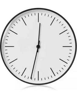 RCA RCWC10BW 10" Round Wall Clock - Black - New in Box - Picture 1 of 6