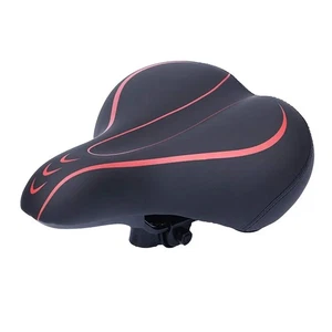 Bicycle Saddle Shock Absorption Memory Foam Comfortable Seat For Men/Women Black - Picture 1 of 4