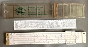 Regla deslizante alemana Faber Castell 2/82 dúplex vintage - Imagen 1 de 7