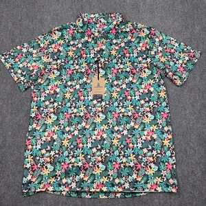 Chubbies NWT $59 The Boomerang Performance Polo 2.0 Shirt Tropical Mens Size 2XL - Picture 1 of 9