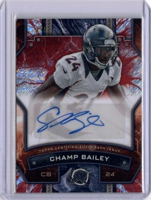 Champ Bailey #4/5 Rojo Refractor Estático Automático 2024 Topps Resurgence Foto 1 de 2