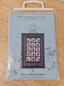 Teddy Bear Patchwork Quilt Pattern by Else & Heidi Jeppesen-Beginner Level Uncut - Picture 1 of 8
