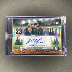 Cole Young 2024 Bowman Chrome Scouts Top 100 Auto #BTPA-23 #44/99 - Picture 1 of 3