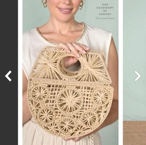 NWT GOOD HART Matilda Jane STRAW BAG PURSE Cape Charles Handbag TRENDY NEUTRAL - Picture 1 of 4