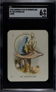 1930 Carreras Large Alice in Wonderland #7 The Caterpillar w/ Hookah Weed SGC 6 - Picture 1 of 2