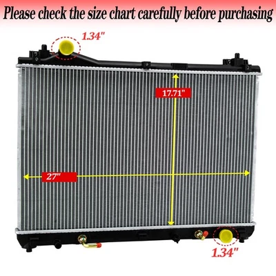 Premium Radiator fit 8/2005-ON SUZUKI GRAND VITARA JB 1.6i 4Cyl /2.7i V6 AT; - Image 1 of 4