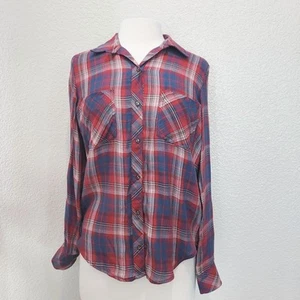 NEW William Rast Red & Blue Plaid Button Down Size S - Picture 1 of 11