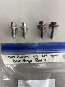 2007 Pontiac G5 driver front upper door hinge bolts - Picture 1 of 2