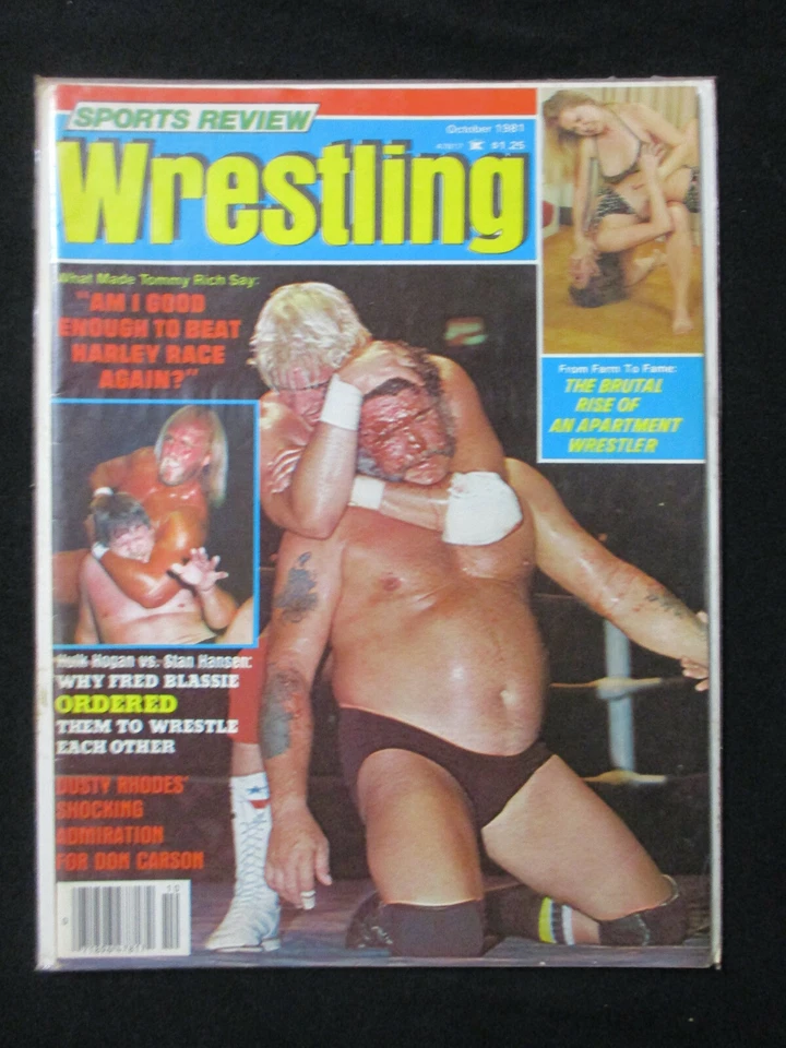 De colección octubre 1981 Sports Review lucha libre Tommy Rich & Apartment Girls 1243 Foto 1 de 1