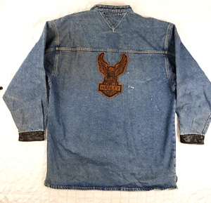 Giacca denim vintage Paco Jeans HARLEY DAVIDSON uomo taglia 2XL XXL baggy hip hop anni 90 logo - Foto 1 di 17