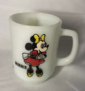 Vintage Minnie Mouse Coffee Mug Anchor Hocking Milk Glass Pepsi Promo Made in US - Picture 1 of 10