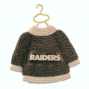 New in Box Classic Oakland Raiders Team Sweater Christmas Holiday Ornament NFL - Picture 1 of 1