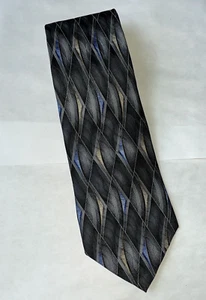 Cravatta uomo Stafford fantasia grigia cravatta formale seta importata 3,75 x 59 - Foto 1 di 3