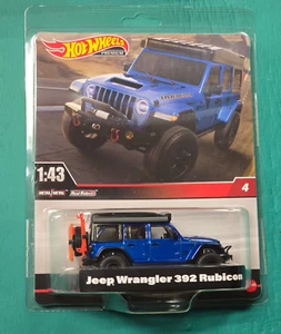 ⭐️ Hot Wheels Premium 1:43 Jeep Wrangler 392 Rubicon Blue Metal Real Riders - Imagen 1 de 2