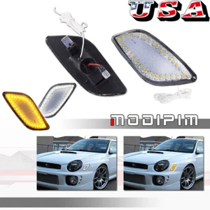 Clear DRL Lamps Parking Side Marker Signal Lights For 2002-03 Subaru Impreza WRX - Picture 1 of 11