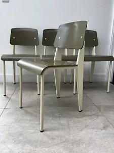 4 JEAN PROUVE STANDARD SP CHAIRS  FOR VITRA - retro kitchen dining vintage - Picture 1 of 8