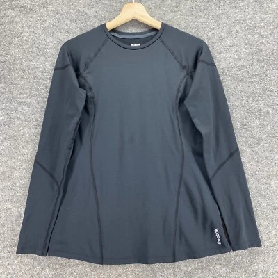Reebok Activewear T-Shirt Women L Large Black Crew Neck Long Sleeve Pullover - Image 1 of 4
