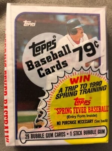 1989 Topps Cello Pack Mike Greenwell Red Sox (Top) Barry Bonds Pirates (Back) - Picture 1 of 2