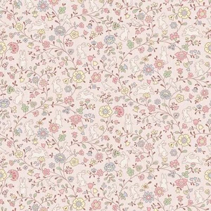 Pink Floral Wallpaper Grandeco Kids Animal Paste The Wall Textured Vinyl - Picture 1 of 2