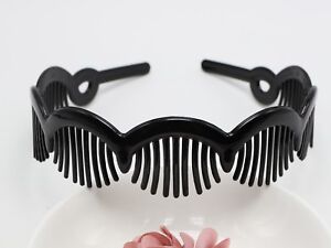 5 Plastic Simply Style Wave Comb Teeth Hair Band Headband Hair Accessories