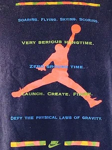 Vintage Michael Jordan Shirt 1990s Nike Air Jordan NBA Rare Made In The USA L - Picture 1 of 5