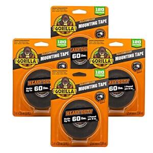 New ListingGorilla Heavy Duty, Extra Long Double Sided Mounting Tape, 1" x 120" (Pack of 4)