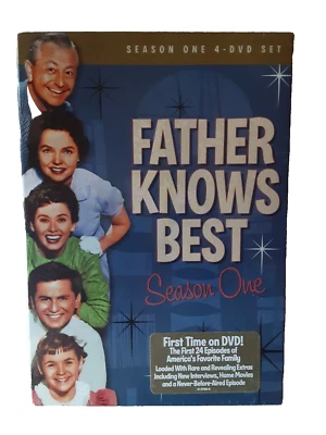 Father Knows Best: Season One (DVD, 1954) FIRST 24 EPISODES 4 DISC DVD, NEW Foto 1 de 2