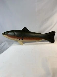 Wooden Rainbow Trout ~ 13" long,  4 3/4" tall - Picture 1 of 12