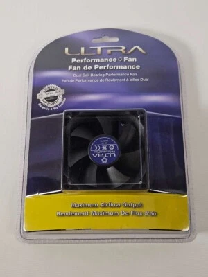 ULTRA ULT40136 SILENT 80MM CASE FAN DUAL BALL BEARING 1800 RPM 23.15 Computer - Image 1 of 2