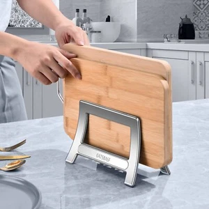 Cutting Board Holder Cutting Board Rack Chopping Board Holderauto Width Adjustab - Picture 1 of 9