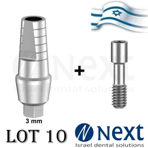 Lote x 10 Pilar Recto Titanio Hex 2.42 Tornillo de Hombro 3 mm - Imagen 1 de 3