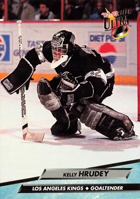 1992-93 Fleer Ultra #84 KELLY HRUDEY Los Angeles Kings Goalie NHL - Image 1 of 2