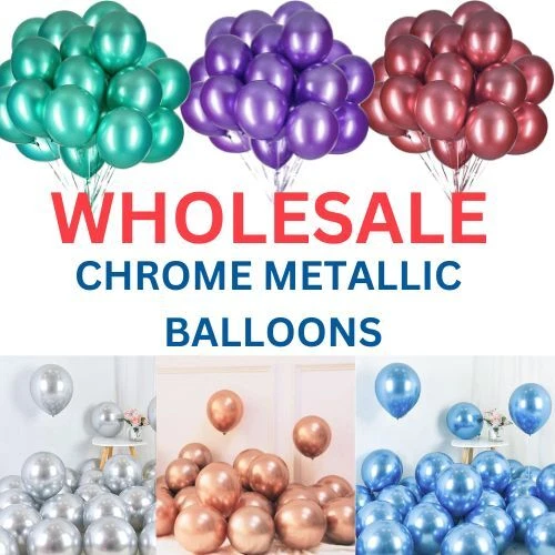 BIGPARTYLAND 5" 10" CHROME BALLOONS METALLIC LATEX PEARL Helium Baloons Birthday Party UK