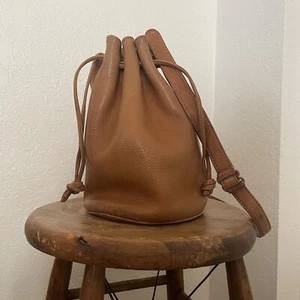 Coach Pebbled Leather Drawstring Bucket Bag Vintage - Picture 1 of 8